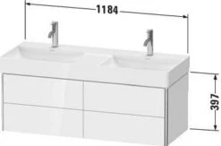 Duravit XSquare Waschtisch-Unterschrank XS416409292 118,4x39,7x46cm, 4 Schubkästen, Steingrau Seidenmatt -VIEGA Verkäufe Duravit XSquare Waschtisch Unterschrank XS416409292 1184x397x46cm 4 Schubkaesten Steingrau seidenmatt 2
