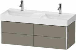 Duravit XSquare Waschtisch-Unterschrank XS416409292 118,4x39,7x46cm, 4 Schubkästen, Steingrau Seidenmatt