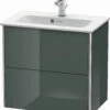 Duravit XSquare Waschtisch-Unterschrank XS416503838 61x56x38,8cm, 2 Schubkästen, Dolomiti Grey Hochglanz