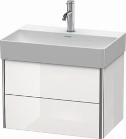 Duravit XSquare Waschtisch-Unterschrank XS416702222 58,4x39,7x39cm, 2 Schubkästen, Weiß Hochglanz
