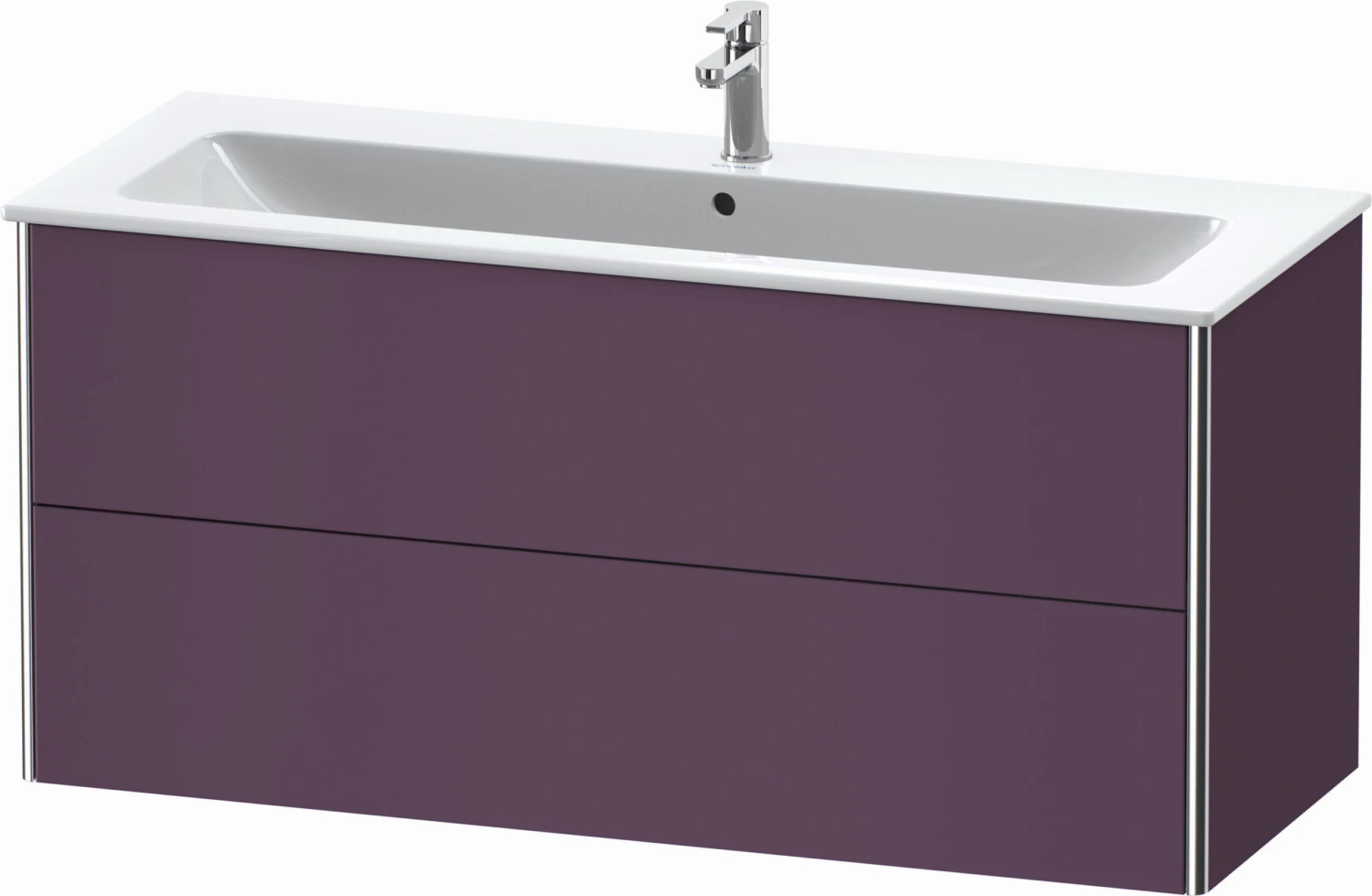 Duravit XSquare Waschtisch-Unterschrank XS417409494 121x56x47,8cm, 2 Schubkästen, Aubergine Seidenmatt 2 Duravit XSquare Waschtisch-Unterschrank XS417409494 121x56x47,8cm, 2 Schubkästen, Aubergine Seidenmatt – Bild 2