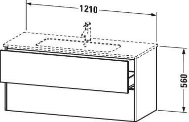 Duravit XSquare Waschtisch-Unterschrank XS417409494 121x56x47,8cm, 2 Schubkästen, Aubergine Seidenmatt 4 Duravit XSquare Waschtisch-Unterschrank XS417409494 121x56x47,8cm, 2 Schubkästen, Aubergine Seidenmatt – Bild 4