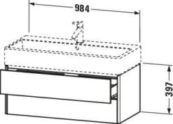 Duravit XSquare Waschtisch-Unterschrank XS419608686 98,4x39,7x46cm, 2 Schubkästen, Cappuccino Hochglanz -VIEGA Verkäufe Duravit XSquare Waschtisch Unterschrank XS419608686 984x397x46cm 2 Schubkaesten cappuccino hochglanz 2