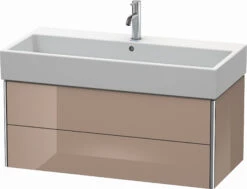 Duravit XSquare Waschtisch-Unterschrank XS419608686 98,4x39,7x46cm, 2 Schubkästen, Cappuccino Hochglanz