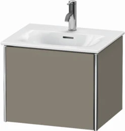 Duravit XSquare Waschtisch-Unterschrank XS422109292 51x39,7x41,8cm, 1 Auszug, Steingrau Seidenmatt