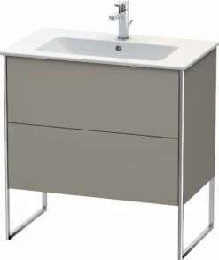Duravit XSquare Waschtisch-Unterschrank XS444609292 81x59,2x47,8cm, 2 Auszüge, Steingrau Seidenmatt