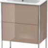Duravit XSquare Waschtisch-Unterschrank XS445408686 61x59,2x38,8cm, 2 Auszüge, Cappuccino Hochglanz