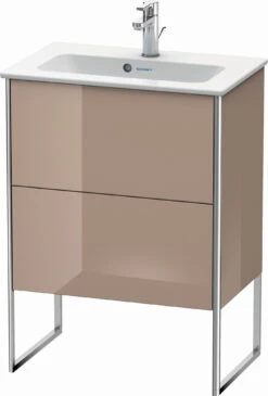Duravit XSquare Waschtisch-Unterschrank XS445408686 61x59,2x38,8cm, 2 Auszüge, Cappuccino Hochglanz