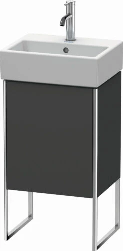 Duravit XSquare Waschtisch-Unterschrank XS4470L4949 43,4x49,1x34cm, Tür Links, Graphit Matt