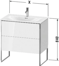 Duravit XSquare Waschtisch-Unterschrank XS452403939 81x84x47,8cm, Nordic Weiß Seidenmatt, 2 Auszüge -VIEGA Verkäufe Duravit XSquare Waschtisch Unterschrank XS452403939 81x84x478cm Nordic weiss seidenmatt 2 Auszuege 2