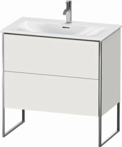 Duravit XSquare Waschtisch-Unterschrank XS452403939 81x84x47,8cm, Nordic Weiß Seidenmatt, 2 Auszüge