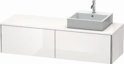 Duravit XSquare Waschtisch-Unterschrank XS4904R2222 160x40x54,8cm, Auszüge, Rechts, Weiß Hochglanz