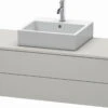 Duravit XSquare Waschtisch-Unterschrank XS491200707 120x40x54,8cm, 2 Schubkästen, Betongrau Matt