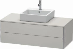 Duravit XSquare Waschtisch-Unterschrank XS491200707 120x40x54,8cm, 2 Schubkästen, Betongrau Matt