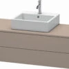 Duravit XSquare Waschtisch-Unterschrank XS491204343 120x40x54,8cm, 2 Schubkästen, Basalt Matt