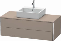 Duravit XSquare Waschtisch-Unterschrank XS491204343 120x40x54,8cm, 2 Schubkästen, Basalt Matt