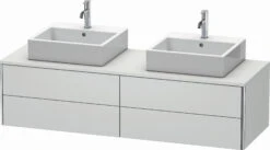 Duravit XSquare Waschtisch-Unterschrank XS4917B3636 160x40x54,8cm, 4 Schubkästen, Beidseitig, Weiß Seidenmatt