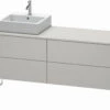 Duravit XSquare Waschtisch-Unterschrank XS4924L0707 160x53,8x54,8cm, 4 Auszüge, Links, Betongrau Matt