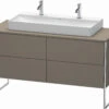Duravit XSquare Waschtisch-Unterschrank XS4925M9090 140x53,8x54,8cm, 4 Schubkästen, Flannel Grey Seidenmatt