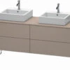 Duravit XSquare Waschtisch-Unterschrank XS4927B4343 160x53,8x54,8cm, 4 Auszüge, Beidseitig, Basalt Matt