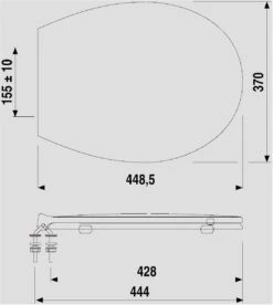 Eisenberg WC-Sitz 56.A06.01..0099 Mit Edelstahlscharniere, Verstellbar, Weiß -VIEGA Verkäufe Eisenberg WC Sitz 56.A06.01 0099 mit Edelstahlscharniere verstellbar weiss 2