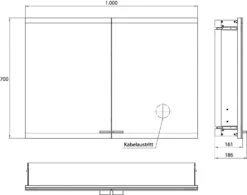 Emco Asis Evo Unterputz-Lichtspiegelschrank 939708015 1000x700mm, 2-türig, Mit Lightsystem, Ohne Spiegelheizung -VIEGA Verkäufe Emco Asis Evo Unterputz Lichtspiegelschrank 939708015 1000x700mm 2 tuerig mit lightsystem ohne Spiegelheizung 9