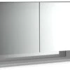 Emco Loft Unterputz-Lichtspiegelschrank 979805213 1000x733mm, Mit Unterfach, LED, 2-türig, Aluminium/Spiegel