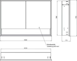 Emco Loft Unterputz-Lichtspiegelschrank 979805213 1000x733mm, Mit Unterfach, LED, 2-türig, Aluminium/Spiegel -VIEGA Verkäufe Emco Loft Unterputz Lichtspiegelschrank 979805213 1000x733mm mit Unterfach LED 2 tuerig aluminium Spiegel 4