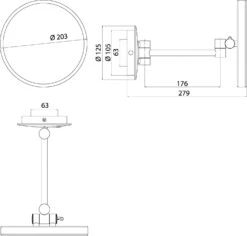 Emco Pure LED-Rasier-/Kosmetikspiegel 109406007 Ø 203 Mm, Rund, Vergrößerung 3-fach, Direktanschluss, Chrom -VIEGA Verkäufe Emco Pure LED Rasier Kosmetikspiegel 109406007 o 203 mm rund Vergroesserung 3 fach Direktanschluss chrom 7