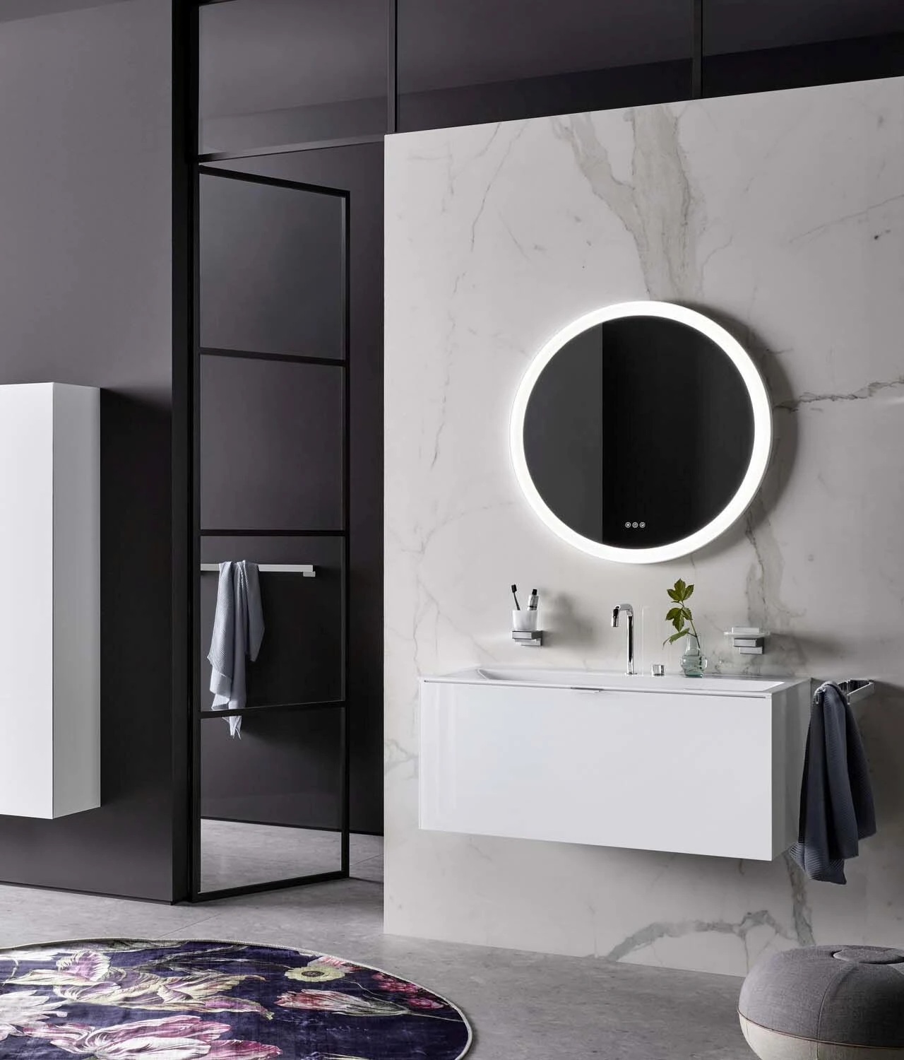 Emco Round LED-Lichtspiegel 441300707 Ø 700 Mm, Weiß, 3 Touchsensoren, Umlaufende LED-Beleuchtung 8 Emco Round LED-Lichtspiegel 441300707 Ø 700 Mm, Weiß, 3 Touchsensoren, Umlaufende LED-Beleuchtung – Bild 8