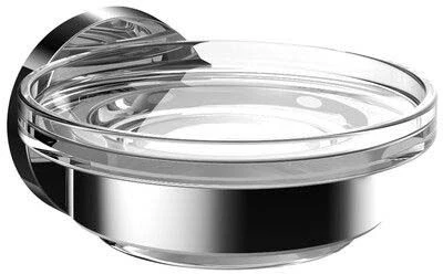 Emco Round Seifenhalter 433000100 Chrom, Schale Kristallglas Klar, In Halter 1 Emco Round Seifenhalter 433000100 Chrom, Schale Kristallglas Klar, In Halter