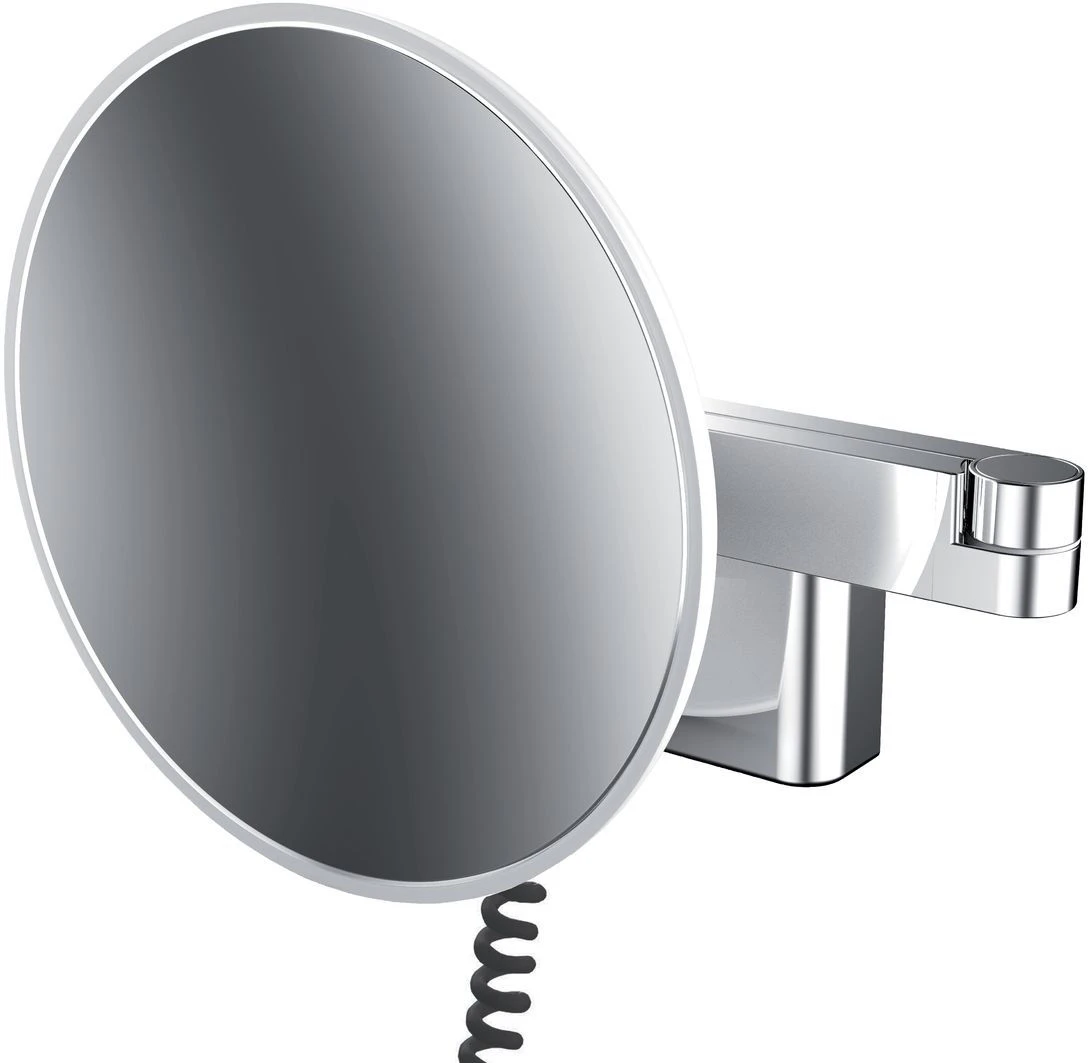 Emco Evo LED-Rasier-/Kosmetikspiegel 109508045 Chrom, Vergrößerung 5-fach, Ø 209 Mm, Rund, Stecker, Lightsystem 1 Emco Evo LED-Rasier-/Kosmetikspiegel 109508045 Chrom, Vergrößerung 5-fach, Ø 209 Mm, Rund, Stecker, Lightsystem