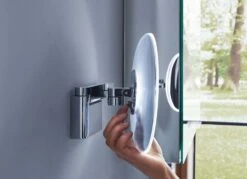 Emco Evo LED-Rasier-/Kosmetikspiegel 109513352 Schwarz, Vergrößerung 5-fach, 209 Mm, 2-armig, Eckig, Lightsystem -VIEGA Verkäufe Emco evo LED Rasier Kosmetikspiegel 109513352 schwarz Vergroesserung 5 fach 209 mm 2 armig eckig lightsystem 3