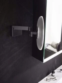 Emco Evo LED-Rasier-/Kosmetikspiegel 109513352 Schwarz, Vergrößerung 5-fach, 209 Mm, 2-armig, Eckig, Lightsystem -VIEGA Verkäufe Emco evo LED Rasier Kosmetikspiegel 109513352 schwarz Vergroesserung 5 fach 209 mm 2 armig eckig lightsystem 8