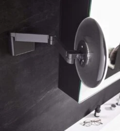 Emco Evo LED-Rasier-/Kosmetikspiegel 109513353 Schwarz, Vergrößerung 5-fach, 209 Mm, Eckig, Stecker, Lightsystem -VIEGA Verkäufe Emco evo LED Rasier Kosmetikspiegel 109513353 schwarz Vergroesserung 5 fach 209 mm eckig Stecker lightsystem 9