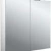 Emco Flat 2 Style Aufputz-Lichtspiegelschrank 979706303 800x721mm, LED-Aufsatzleuchte, 2-türig, Aluminium