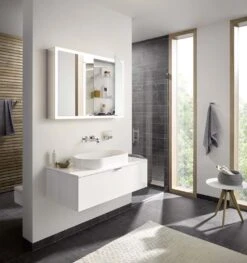 Emco Prime Aufputz-Lichtspiegelschrank 949713362 800x700mm, Mit Lichtpaket, 2-türig, Schwarz/spiegel -VIEGA Verkäufe Emco prime Aufputz Lichtspiegelschrank 949713362 800x700mm mit Lichtpaket 2 tuerig schwarz spiegel 7