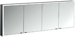 Emco Prime Aufputz-Lichtspiegelschrank 949713588 1800x700mm, 4-türig, Schwarz/spiegel