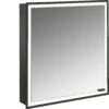Emco Prime Unterputz-Lichtspiegelschrank 949713369 600x730mm, Mit Lichtpaket, Anschlag Links, Schwarz/spiegel