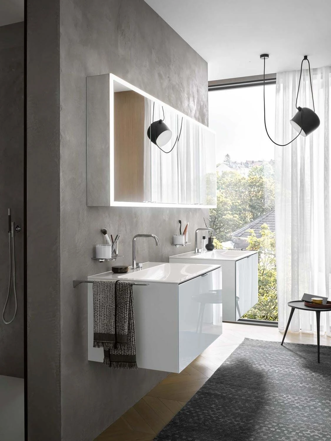 Emco Prime Unterputz-Lichtspiegelschrank 949713595 1300x730mm, 2-türig, Schwarz/spiegel 3 Emco Prime Unterputz-Lichtspiegelschrank 949713595 1300x730mm, 2-türig, Schwarz/spiegel – Bild 3