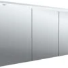 Emco Pure 2 Classic Aufputz-Lichtspiegelschrank 979705507 1600x729mm, Mit LED-Aufsatzleuchte, 3-türig, Aluminium