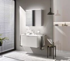 Emco Pure 2 Classic Aufputz-Lichtspiegelschrank 979705507 1600x729mm, Mit LED-Aufsatzleuchte, 3-türig, Aluminium -VIEGA Verkäufe Emco pure 2 Classic Aufputz Lichtspiegelschrank 979705507 1600x729mm mit LED Aufsatzleuchte 3 tuerig Aluminium 5