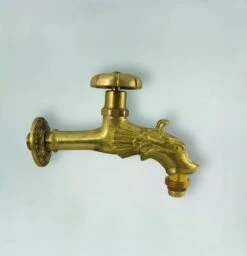 Fukana Nostalgie Auslaufventil 1/2" 52071 Drachenkopf Mit Handrad, Messing Poliert