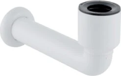 Geberit Anschlussbogen 152231111 Ø 50 Mm, 90Grad, Mit Wandrosette, Für Urinal, Kunststoff, Weiß