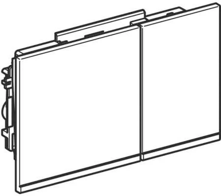 Geberit BetPl. Omega60, Für 2-Mengen-Sp. 243118GH1 Chrom Gebürstet ET 1 Geberit BetPl. Omega60, Für 2-Mengen-Sp. 243118GH1 Chrom Gebürstet ET