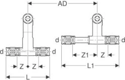 Geberit FlowFit Anschluss-T-Stück 619441221 DN 15/12/15, Ø 20/15/20 Mm, Für Vor-/Rücklauf -VIEGA Verkäufe Geberit FlowFit Anschluss T Stueck 619441221 DN 15 12 15 o 20 15 20 mm fuer Vor Ruecklauf 2