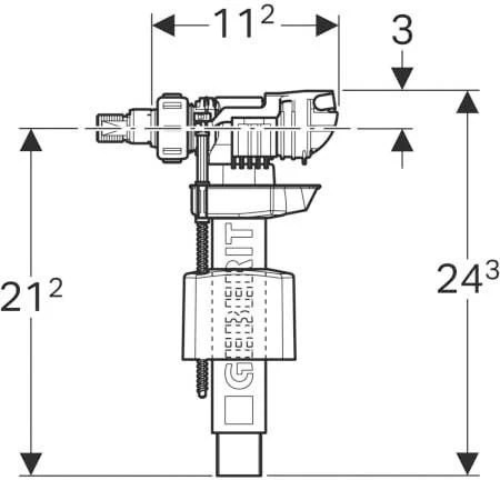 Geberit Impuls380 Universal Füllventil 240700001 Unifill Für Aufputz-Spülkästen 3 Geberit Impuls380 Universal Füllventil 240700001 Unifill Für Aufputz-Spülkästen – Bild 3