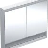 Geberit One Spiegelschrank 505824001 105 X 90 X 15 Cm, Aluminium Eloxiert, Mit Nische Und ComfortLight, 2 Türen