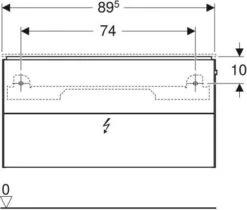 Geberit One Waschtisch-Unterschrank 500385001 2 Schubladen, 89,4x46,5x39,6cm, Echtholzfurnier Nussbaum Amerikanisch -VIEGA Verkäufe Geberit One Waschtisch Unterschrank 500385001 2 Schubladen 894x465x396cm Echtholzfurnier nussbaum amerikanisch 3