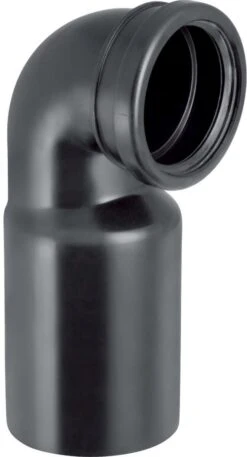 Geberit Pe Anschlussbogen 366925161 DN 90/90, 90Grad, PE-HD, Für Wand-WC